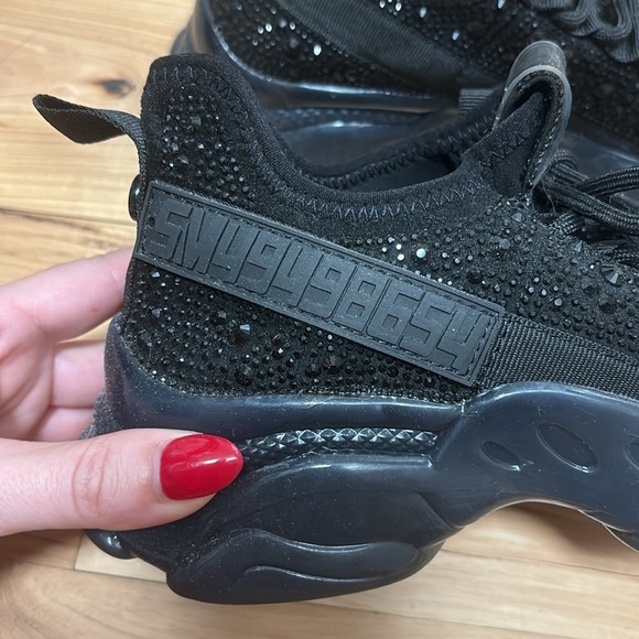 Steve Madden Maxima Black Rhinestones - Picture 6 of 11
